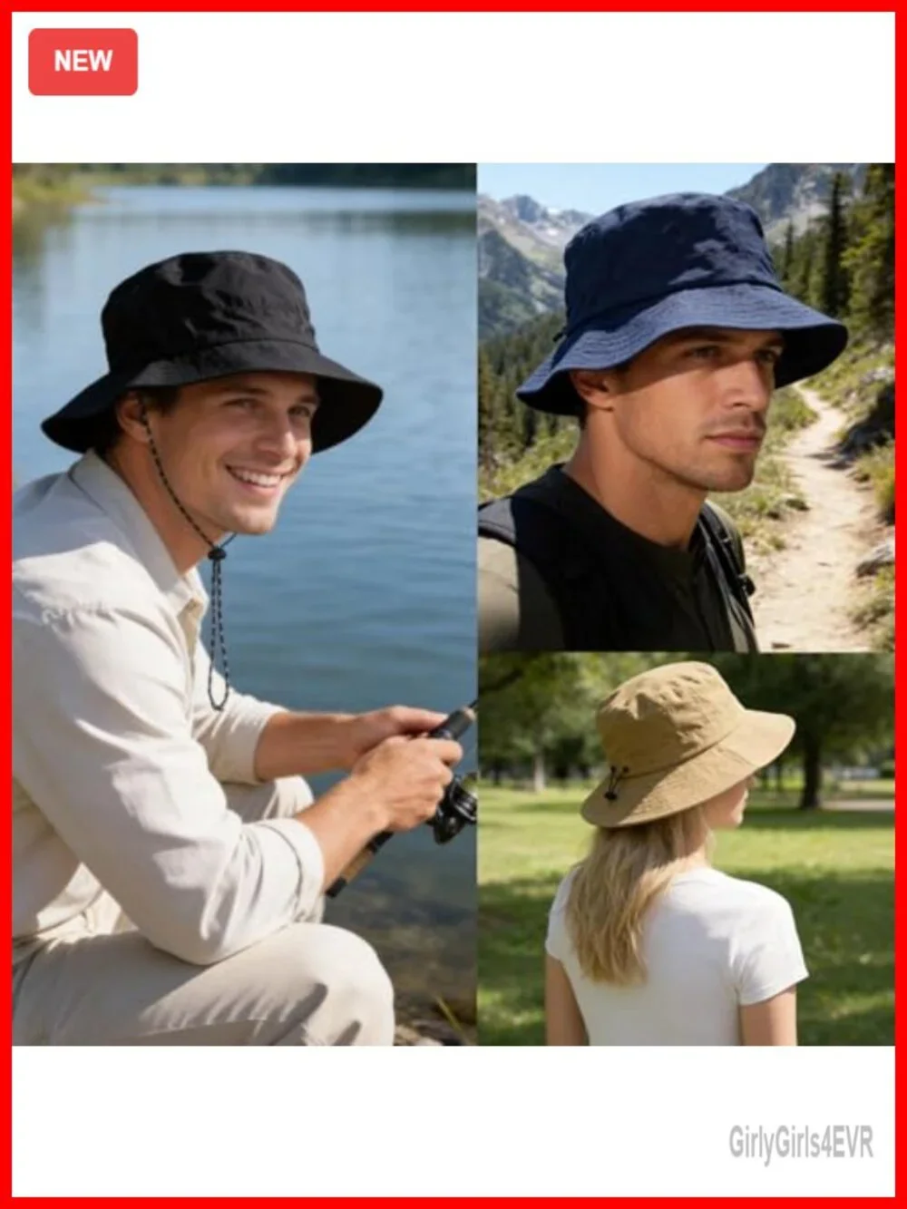 Packable Sun Bucket Hat for Men Women UV Protection Waterproof Lightweight